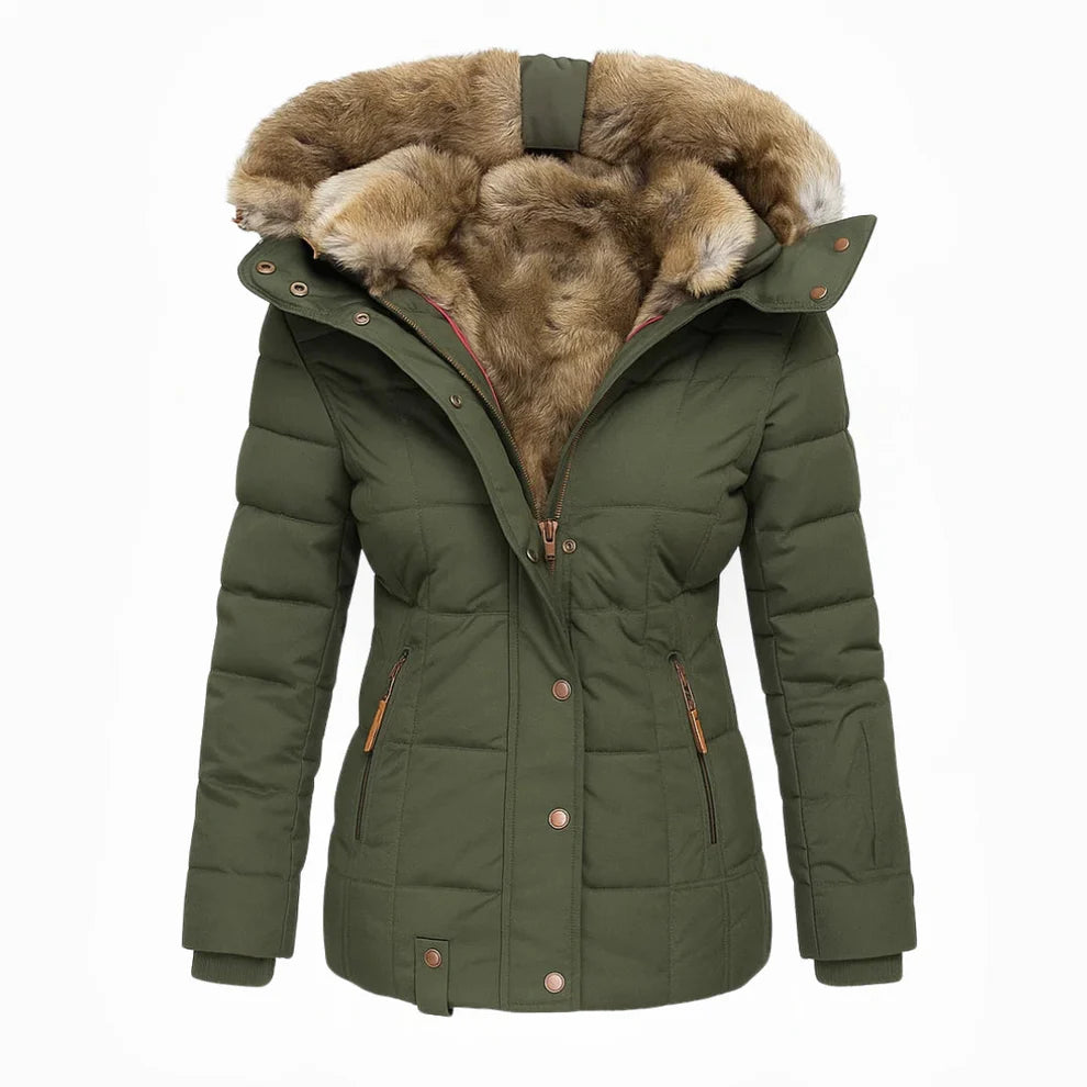 LOLA – Padded Winter Coat with Warm Faux-Fur Lining
