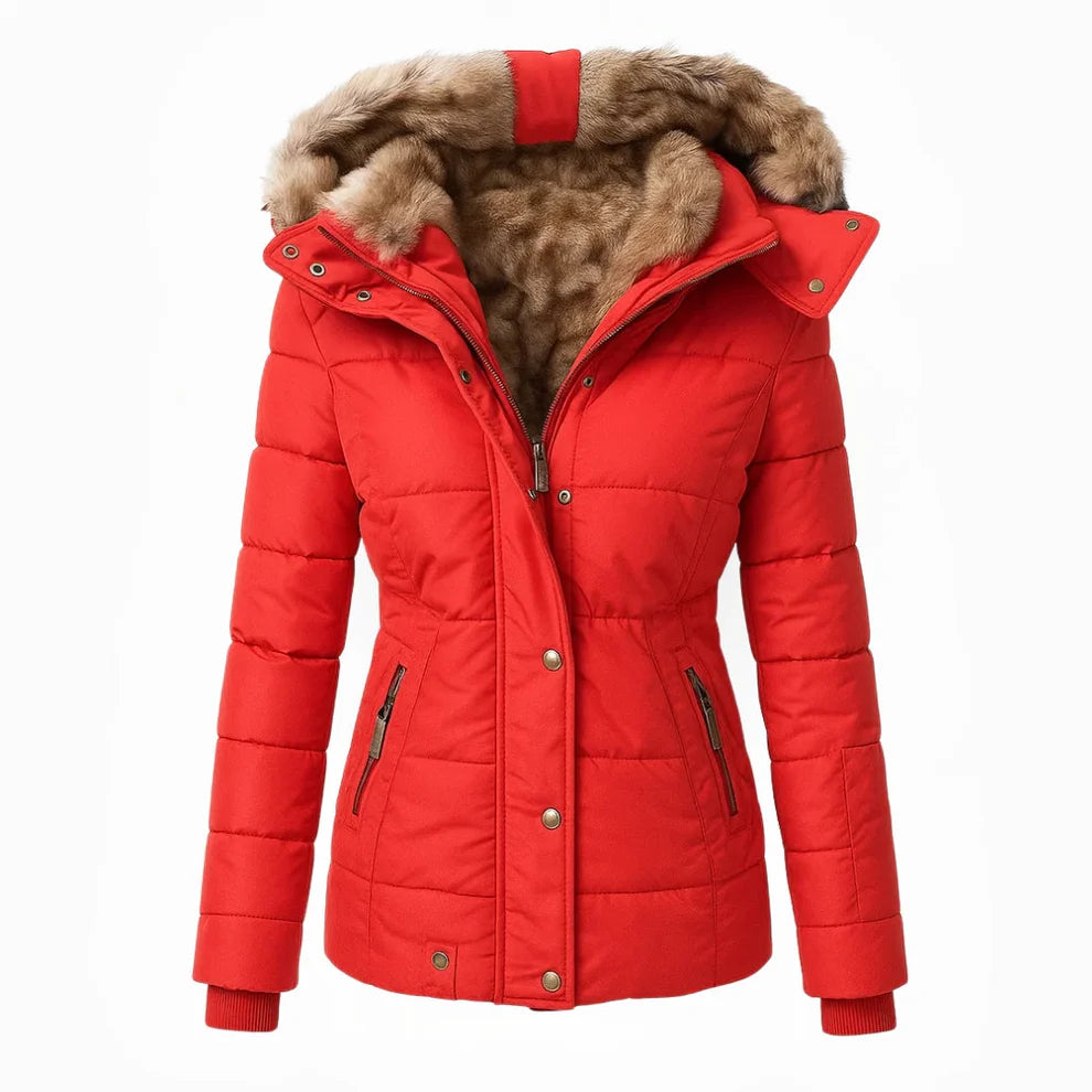 LOLA – Padded Winter Coat with Warm Faux-Fur Lining