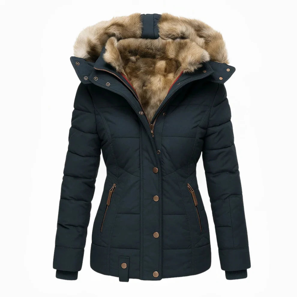 LOLA – Padded Winter Coat with Warm Faux-Fur Lining