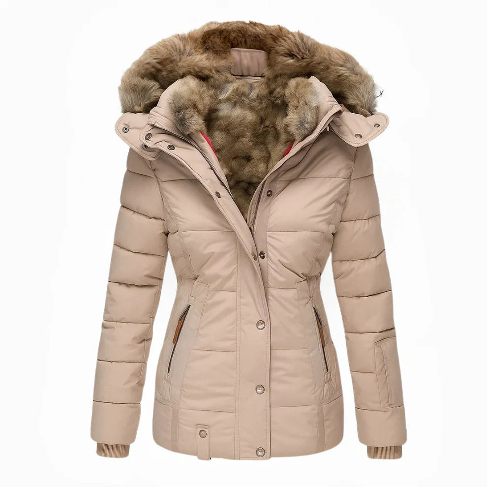 LOLA – Padded Winter Coat with Warm Faux-Fur Lining